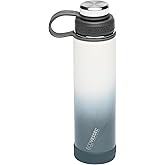 EcoVessel Stainless Steel Water Bottle with Insulated Dual Lid, Insulated Water Bottle with Strainer and Silicone Bottle Bumper, Coffee Mug (Winter Storm, 24 oz)