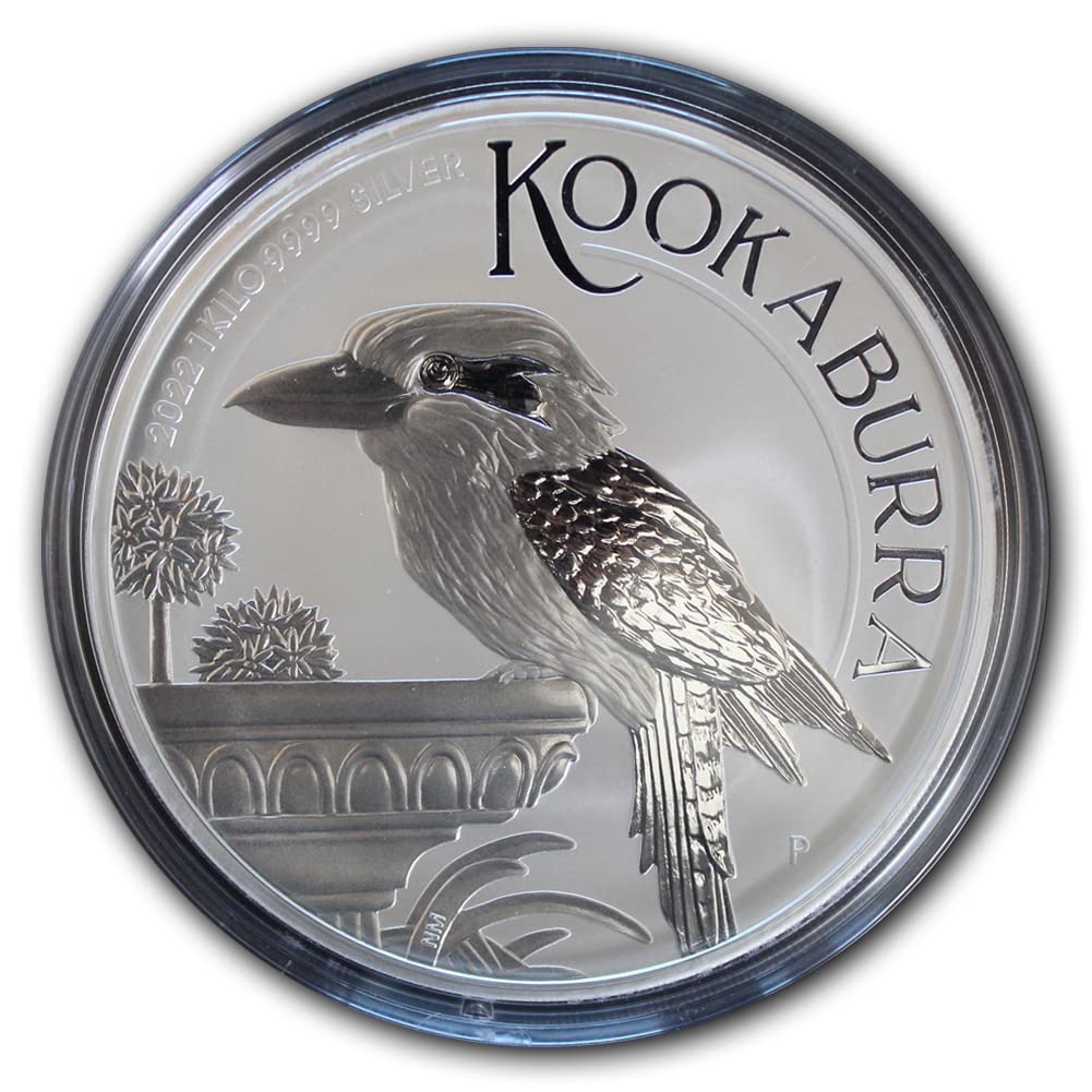 2022 P 1 Kilo Australian Silver Kookaburra Coin Brilliant Uncirculated (in Capsule) with Certificate of Authenticity $30 Seller BU