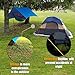 Vigor Waterproof Rainfly Large Tent Tarp for Camping and Snow Protection with Reflective Rope and Windproof Stakes, Blue