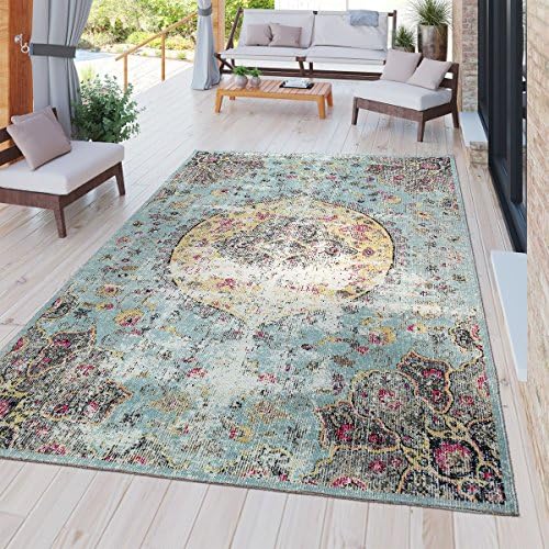 TT HomeModern Outdoor Rug Weatherproof For Indoors & Outdoors Boho Style In Multi-Colours, Size:60x100 cm