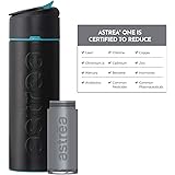 astrea ONE Premium Stainless Steel Filtering Water Bottle, 20 Oz, Meets NSF/ANSI Standards 42, 53, and 401, Independently Cer