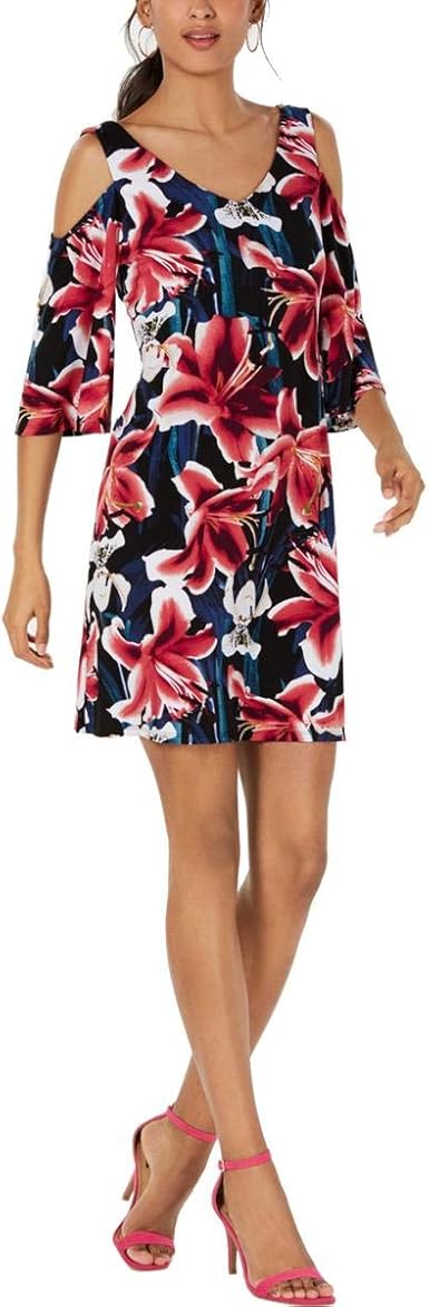 connected cold shoulder dress