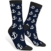 AOYEGO Colorful Cardiograms Funny Socks Health Curve Novelty Casual Crew Socks Contrast Color Design for Women Men Gift