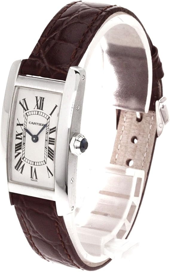 Amazon Cartier カルティエ タンクアメリカンsm 腕時計 K18ホワイトゴールド アリゲーター レディース 中古 レディース腕時計 腕時計 通販