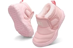 JIASUQI Baby Boys Girls Winter Shoes Toddler Cozy Fleece Snow Boots Kid Infant Outdoor Warm Faux Fur Boots