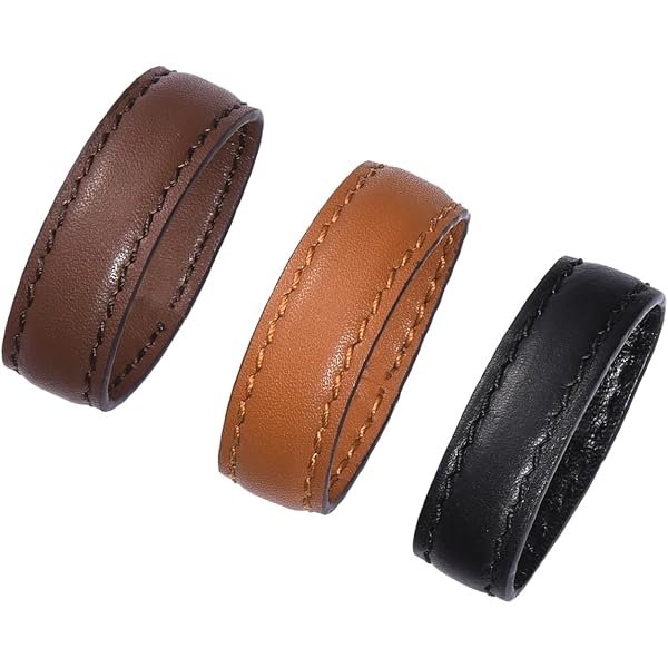 JASGOOD Belt Accessories Leather Loop Keeper, Straps Holder