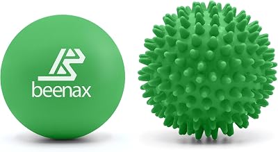 Beenax Lacrosse & Spiky Massage Ball Set for Trigger Point Myofascial Release