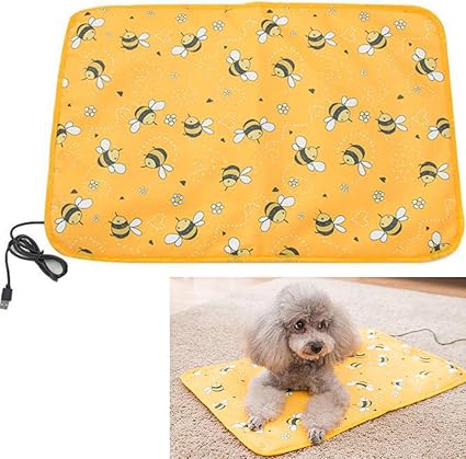 Chien Chat Chauffage Electrique Pad Pet Warming Etanche Reglable Mat Couverture Usb Graphene Chatiere Electrique Avec Antiderapant Bas Pour Les Femmes Enceintes Chien Chat Jaune L Amazon Fr Cuisine Maison