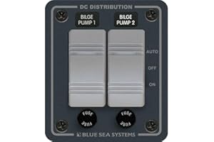 Blue Sea Systems 8664 Contura Water-Resistant DC Panel - Bilge Pump Control 2 Position