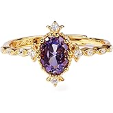 CH.yishi 14K Gold Plated Solid 925 Sterling Silver Topaz CZ Simulated Diamond Stackable Ring Eternity Bands for Women