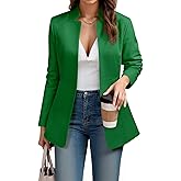 Cicy Bell Womens Business Casual Blazer Long Sleeve Open Front Notch Stand Collar Blazer Work Office Jacket Suit