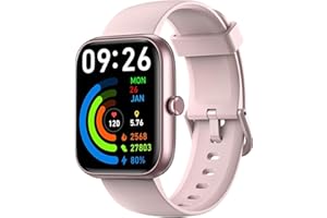 Smart Watch for Men Women with Built-in Alexa, Bluetooth Call, Heart Rate & Sleep Monitor, 1.83" DIY Dial Fitness Watch with 