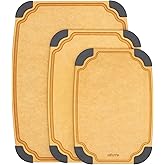 Elihome Essential Series 3-in-1 Cutting Board Set, Knife Friendly, Dishwasher Safe, Juice Groove, Reversible, Non-Porous, Eco-Friendly, Set of 3
