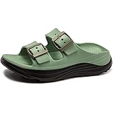 FUNKYMONKEY Women's Arch Support Sandals for Plantar Fasciitis–Lightweight EVA Cushioned Slides with Dual Adjustable Straps, Non-Slip Sole & Ergonomic Footbed for All-Day Comfort