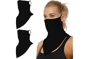 LINKPEACE Scarf Mask Bandana with Ear Loops, Neck Gaiter with Filter Pocket Face Mask for Outdoor Balaclava for Women Men