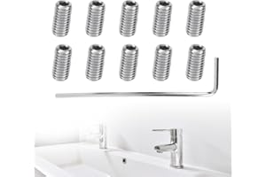 10pcs 155023 Replacement Screw Kit for Moen Faucets, Stainless Steel Set Screws with Hex Wrench for Single Handle Kitchen & B