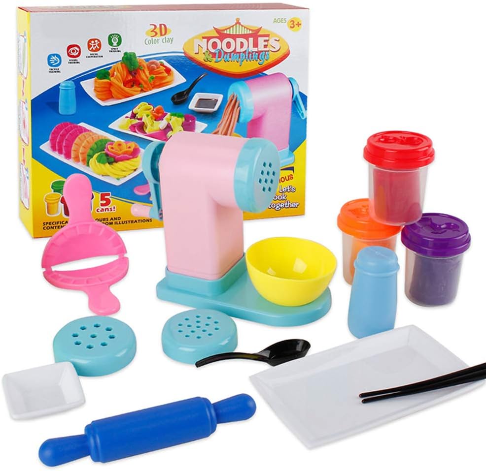 Amazon Achicoo キッチンおもちゃ ままごと ごっこ遊び 手作りの麺メーカー 玩具 シミュレート Diy 3d 粘土 子供 女の子 調理器具 食器 おもちゃ
