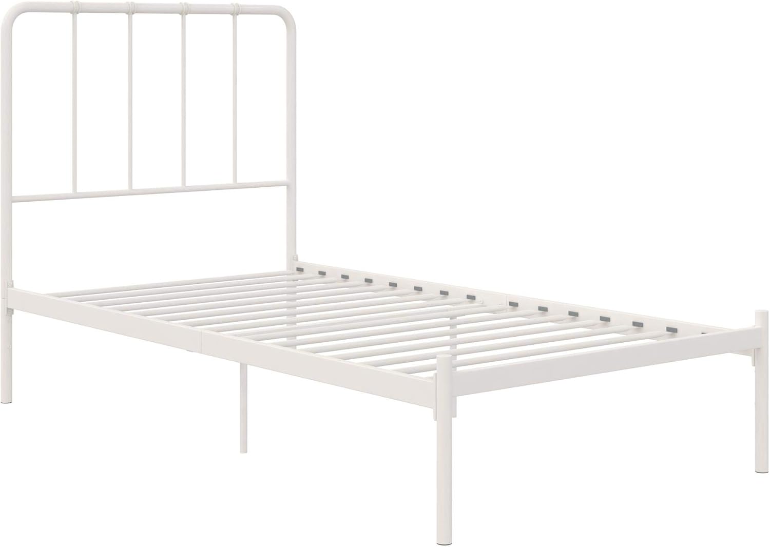 Best metal bed frame twin with white headboard