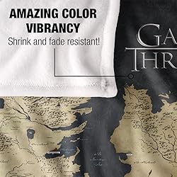 Game of Thrones Blanket, 60"x80" Westeros Map Silky
