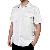 Men's UV UPF 50+ Sun Protection Short Sleeve Shirt, Fishing Shirts for Men, Poncho Shirts for Men, Button Up Shirts for Men