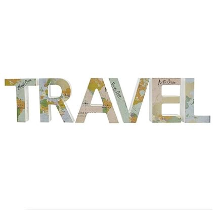 Map Travel Block Letter Ornamental Decoration Amazon Co Uk