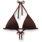 CALZEDONIA Triangle Swimsuit Top Metallic Glow