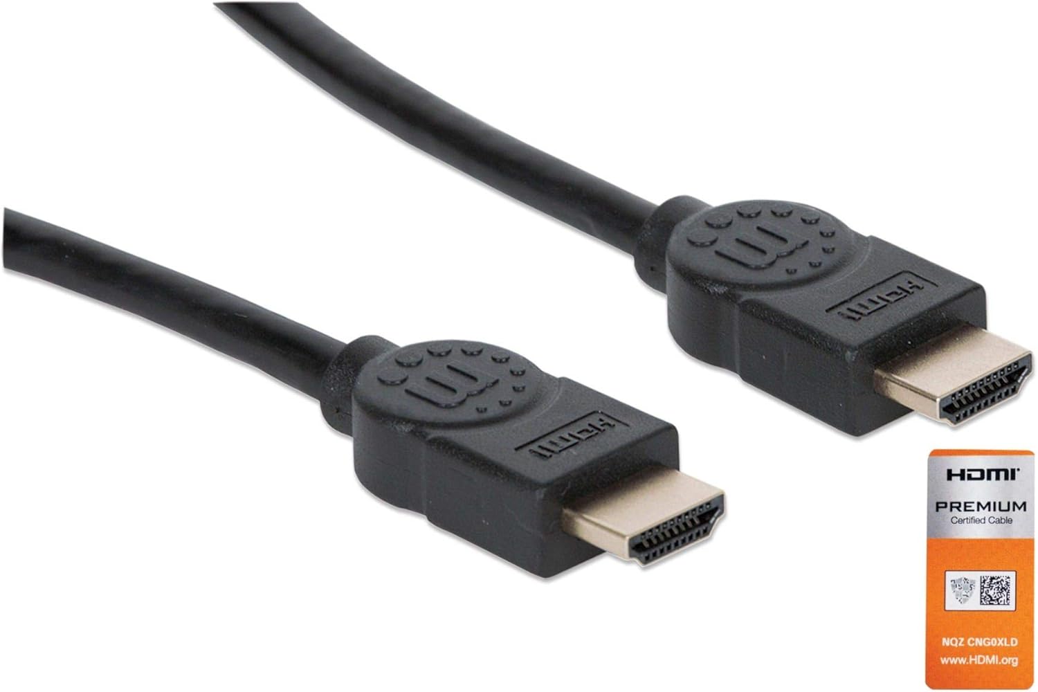 Manhattan HDMI Cable with Ethernet, 4K@60Hz (Premium High Speed), 1.8m, Male to Male, Black, Ultra HD 4k x 2k, Fully Shielded - Image 3