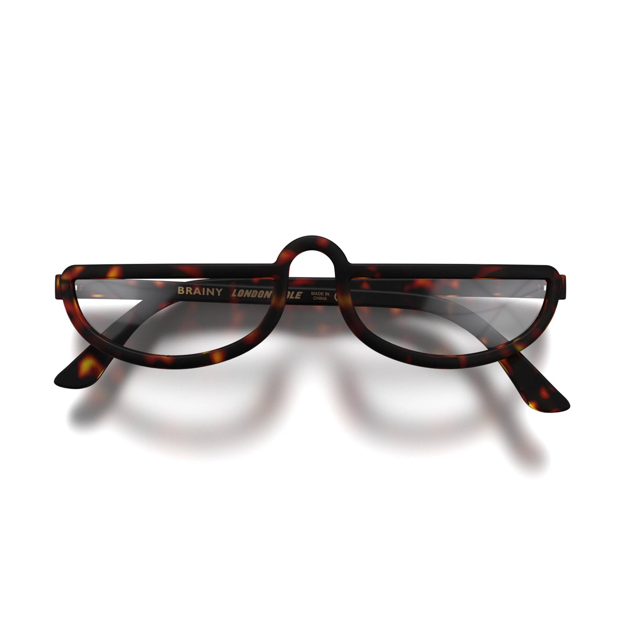 LONDON MOLE® Brainy reading glasses | Cool half moon shaped readers | Men’s Women’s Unisex | Spring hinges — image 1