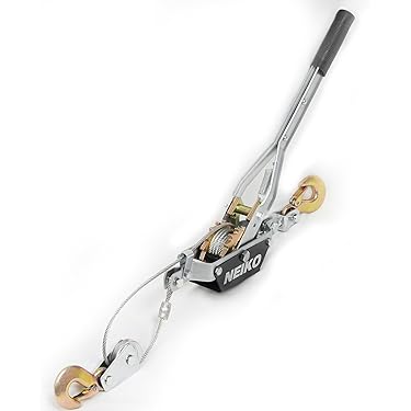1.5T Manual Ratcheting Lever Chain Hoist, 1.5M Portable Hand Block Lifting Come Along Puller Pulley Hook Mount - View #2