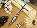 Murano Glass Design Blue and Gold Stripes Letter Opener