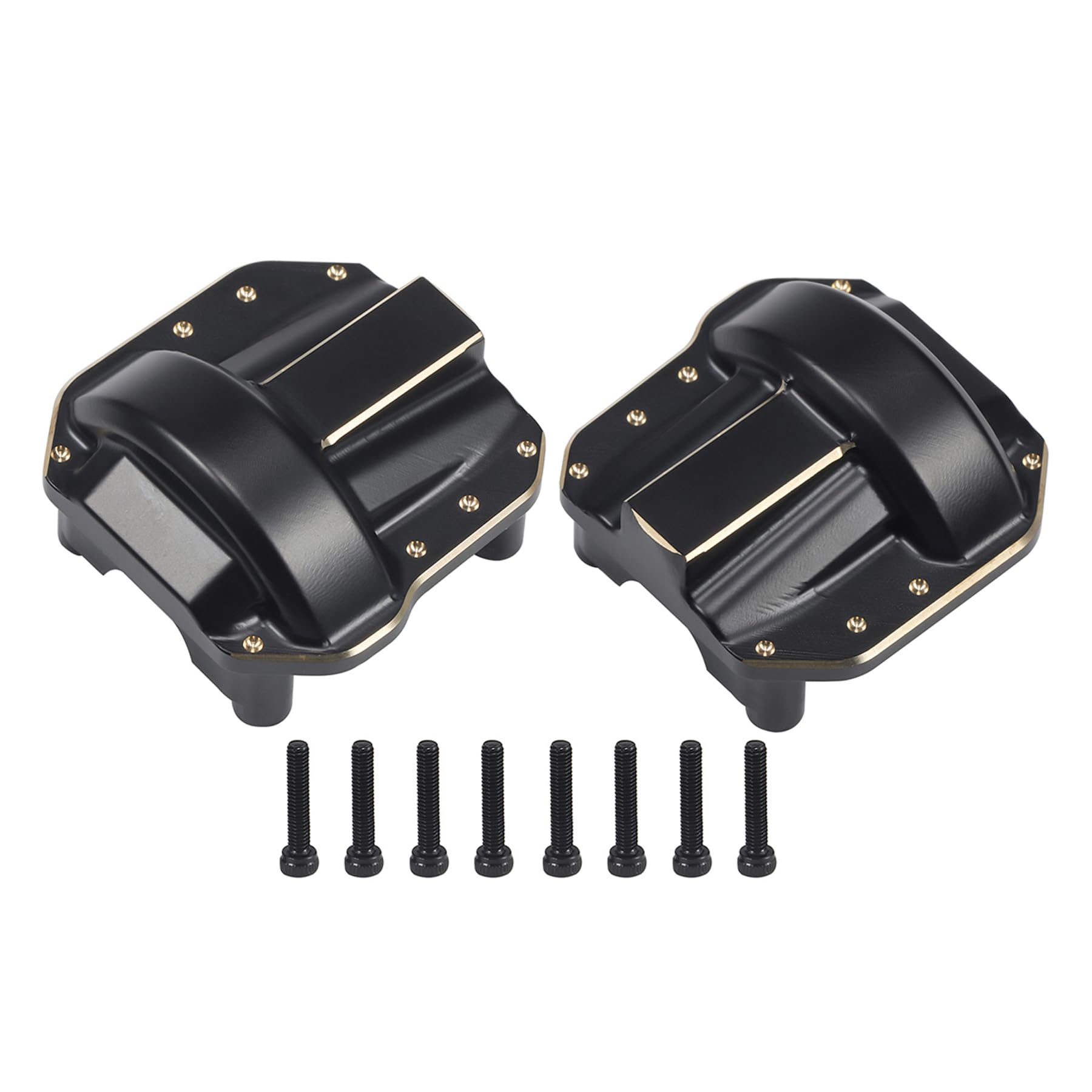 SCX10 II Brass Diff Covers, 2 Pcs 76g Front and