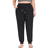 COOTRY Women's Plus Size Lounge Yoga Pants Loose Comfy Casual Joggers Drawstring with Pockets