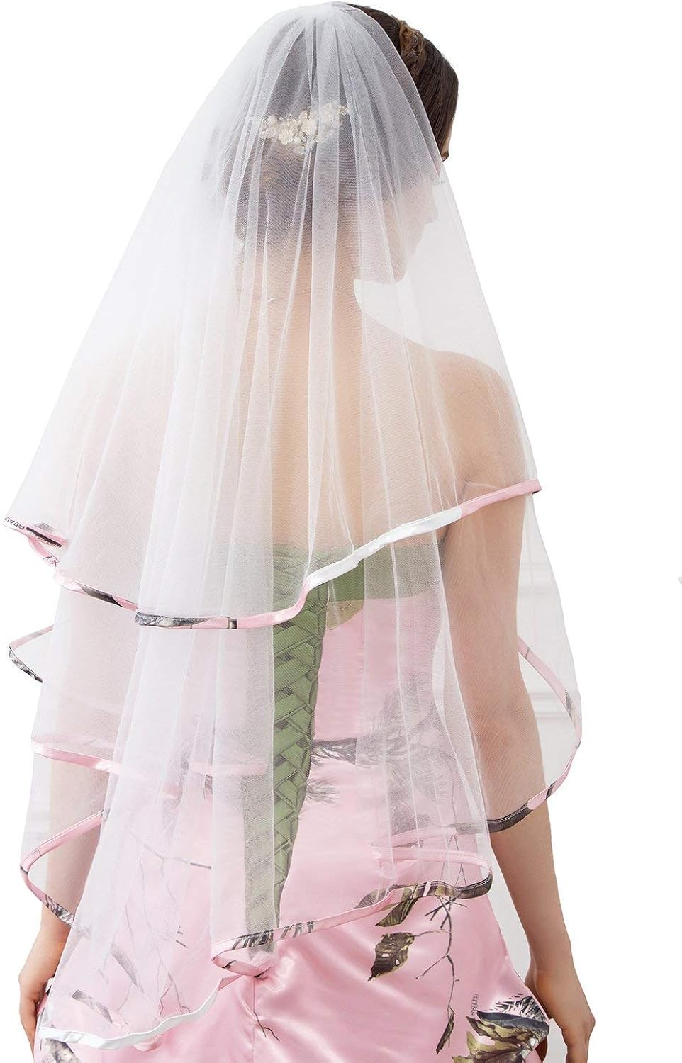 Unique Design Dingzan Tulle And Camo Wedding Veils Bridal Veil For Bride Two Tiers Stadium Giveaways Www Isainatoparrucchieri It