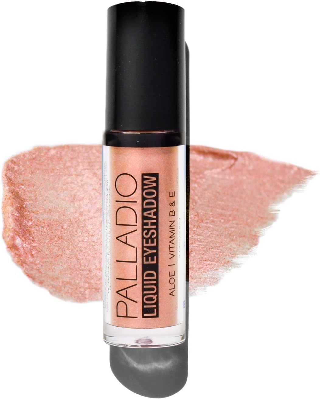Palladio Liquid Eyeshadow, creamy shimmery formula that instantly adheres to the eyelid with flexible applicator wand for over 8 hours of smudge and crease-proof wear (Pink Pearl)