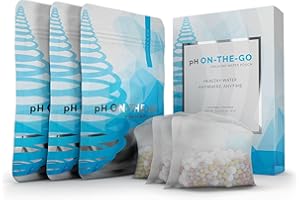 pH On-The-Go Portable Water Filter - Alkaline Water Pouch Filter for Water Bottles, Jugs, Pitchers, Container - High pH Water