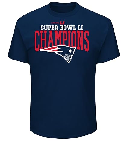 Buy Nfl New England Patriots Men S Super Bowl Li Icon Challenge Shirt Small Athletic Navy Online At Low Prices In India Amazon In