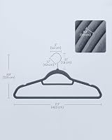 SONGMICS Velvet Hangers Set of 20 Non-Slip 360° Hook Space-Saving 0.6 cm Thick view 7