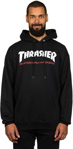 thrasher felpa nera