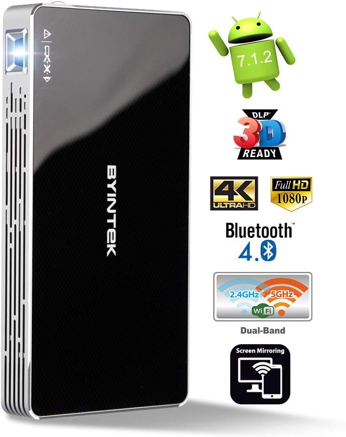Smart Android 5G WiFi 4K HD 3D DLP Projector_P10 UFO