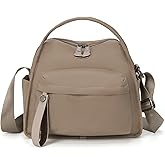 CATSEA Women's Elegant Solid Color Shoulder Bag Fashionable Zipper Crossbody Bags Soft Top Handle Handbag Purse