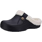 Beslip Classic Fur Lined Clogs Waterproof Winter Fuzzy Slippers for Women Men Indoor and Outdoor