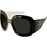 Gucci GG1093S Hollywood Runway Oversized Wrap Shape Sunglasses + Bundle with eSHADES Luxury Eyewear Kit