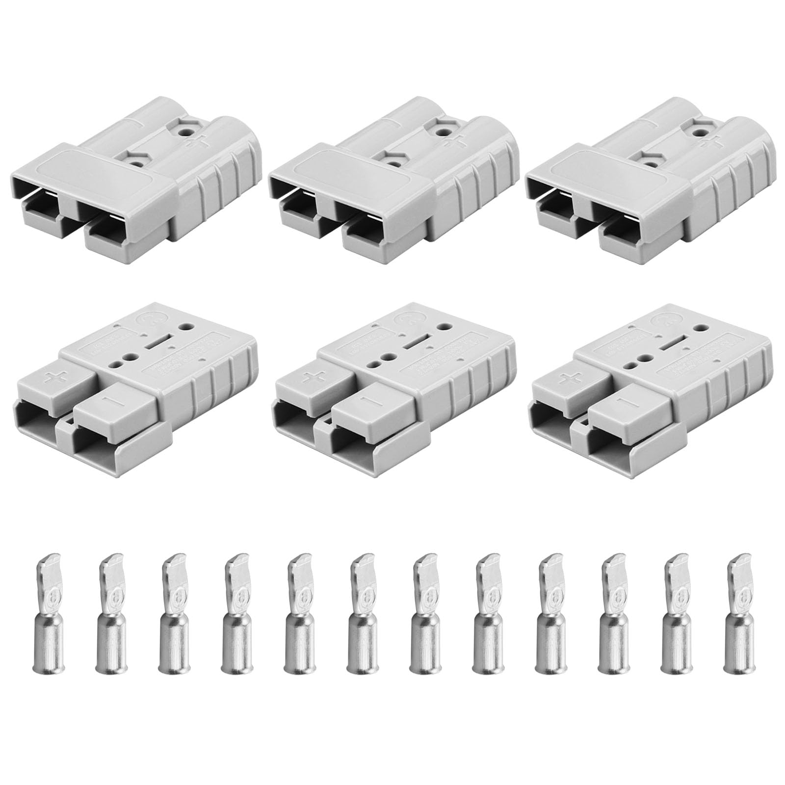 Photo 1 of 50A-600V Battery Quick Connect/Disconnect with 7/8/10/12 AWG, 6PCS Jumper Cable Plug Connector, Compatible with Anderson Connector for Rescue Winch, Motor Recovery, Winch Trailer, Traction System