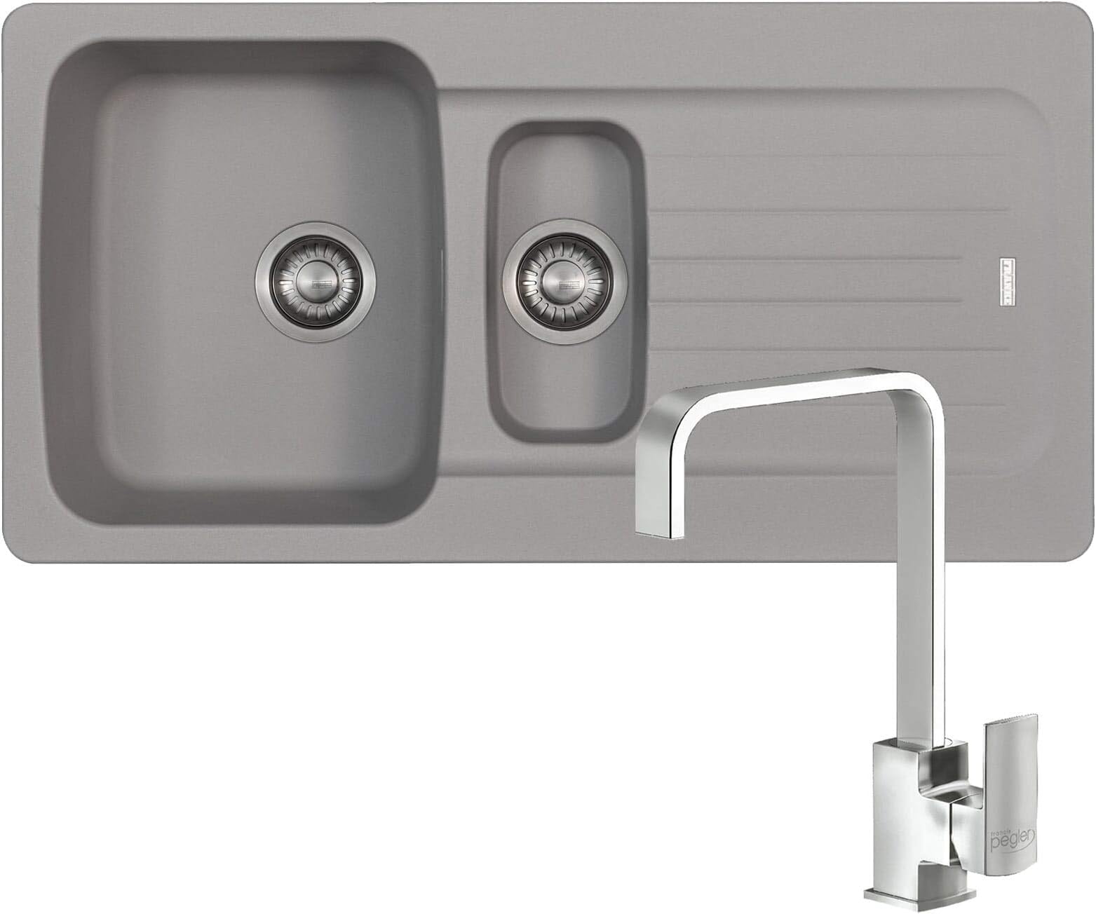 Franke Aveta 1.5 Bowl Stone Grey Tectonite Kitchen Sink and Reginox Astoria Tap