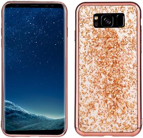 Galaxy S8 Plus Case, HJ Power[TM] For Samsung [Galaxy S8 Plus]/G955 (All Carrier)--Harmony Chrome Flake Case Roses Gold