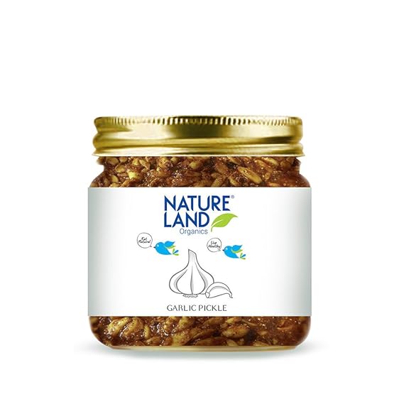 Natureland Organics Garlic Pickle PET Bottle, 350 g