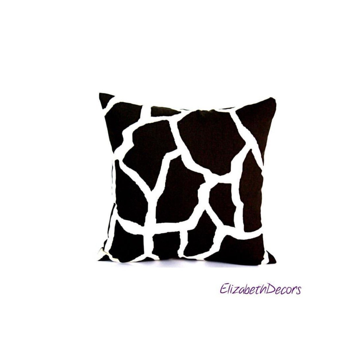 Amazon Com Black And White Giraffe Decorative Throw Pillow Cover