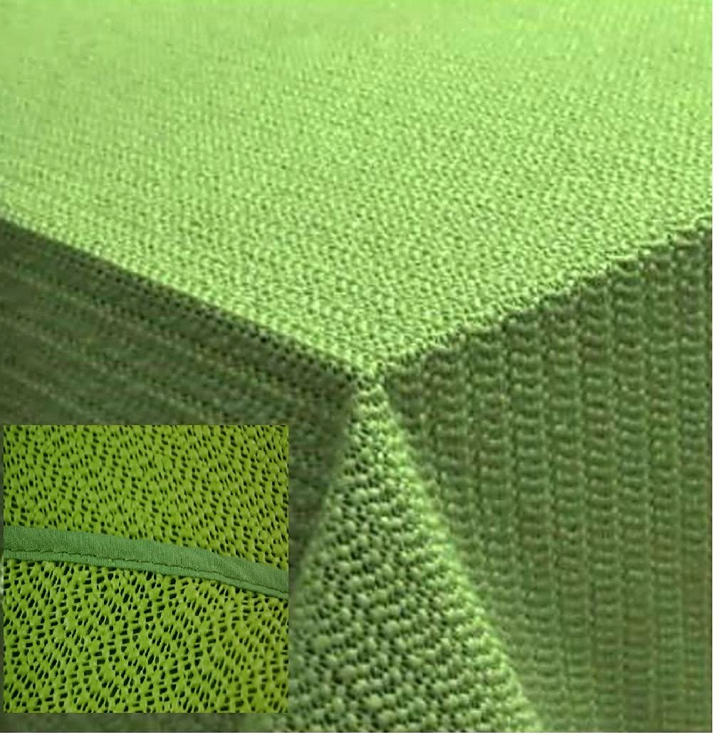 Tablecloth Garden Blanket with Hem Washable Garden Tablecloth Balcony Patio Weatherproof (140 x 180 cm Oval, Green)
