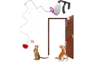 umosis Hanging Cat Toy, Automatic Teaser Cat String Toy, Electronic Interactive Kitten Mental Physical Exercise Cat Toys for Indoor Cats, Rechargeable
