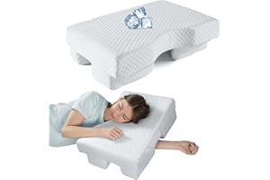 PYURIFAI Side Sleeper Pillow with Arm Hole, Memory Foam Pillow Provides Support & Reduces Arm Pressure, Adjustable Cuddle Pillow for All Positions, Cooling arm Hole Pillows, Cuff Pain Relief
